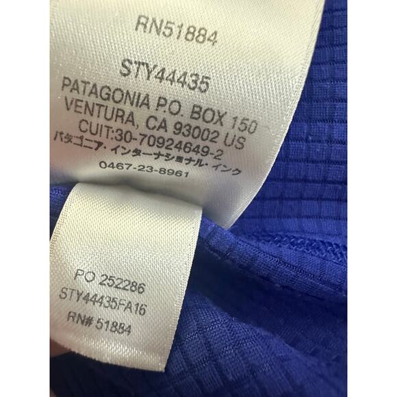 Patagonia XXS Midweight Capilene Long Sleeve Base Layer Polartec Crewneck Blue - Picture 6 of 9